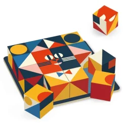 Djeco Wooden Puzzles|Teenager^16 Cube Sologic Game