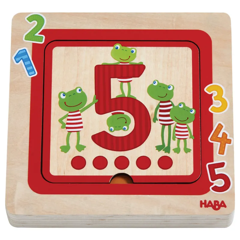 Haba Wooden Puzzles|Early Learning^5 Layer Counting Puzzle