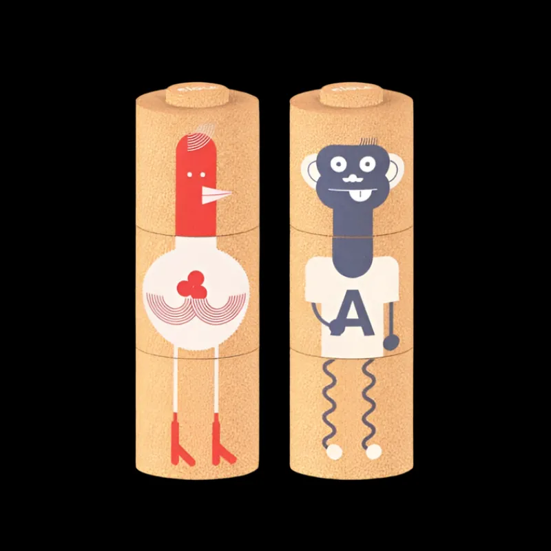 Elou Bath Toys|Age 2^3 Piece Cork Totem Stacking Toy
