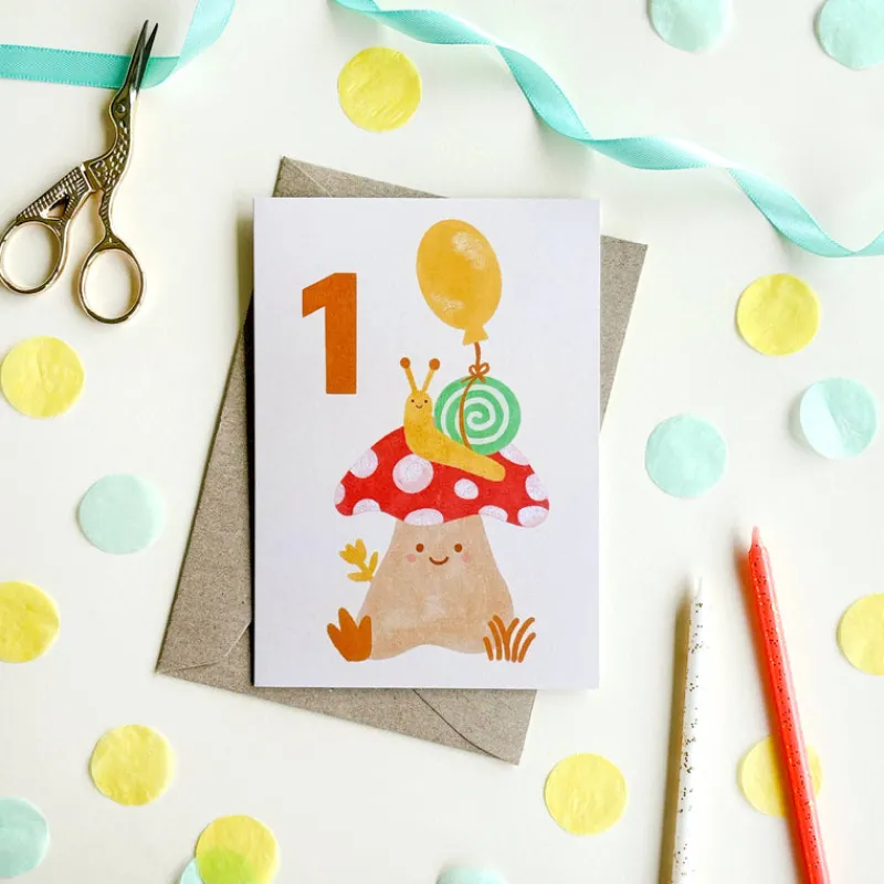 Lauren Sissons Studio Age 1^Age 1 Birthday Card - Kids Cute