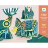 Djeco Art / Craft|Age 9 & 10^Animal Folk 3-D Scratch Cards