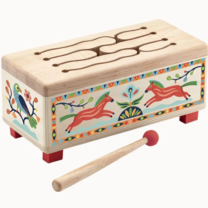 Djeco Early Learning|Musical / Auditory^Animambo Wooden Drum