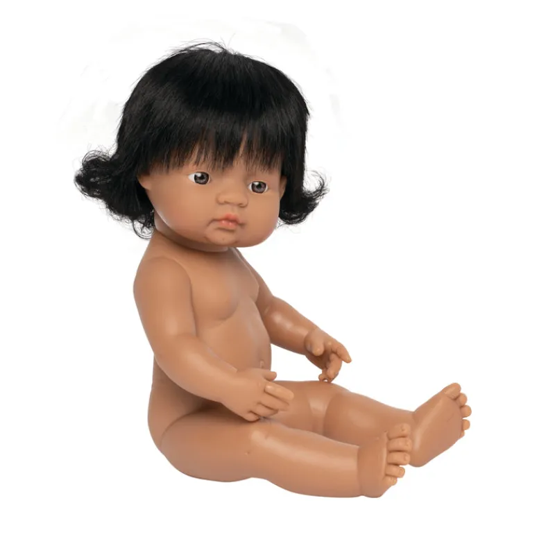 Miniland Dolls Role Play|Dolls^Baby Girl Anatomically Correct Hispanic Doll 38cm