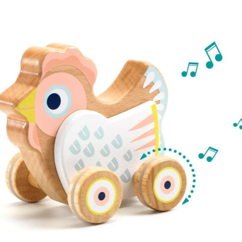 Djeco Early Learning|Musical / Auditory^BabySing Hen on Wheels