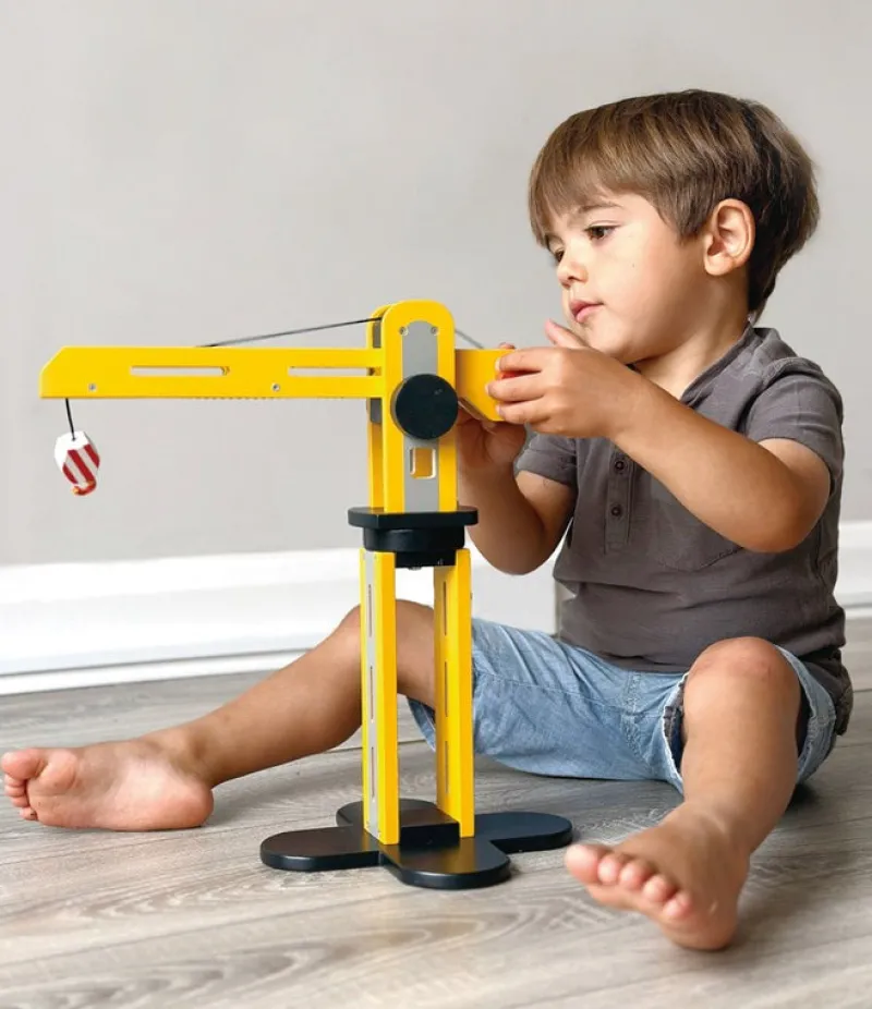 Mentari Wooden Vehicles|Vehicles / Cars / Trucks^Big Yellow Crane