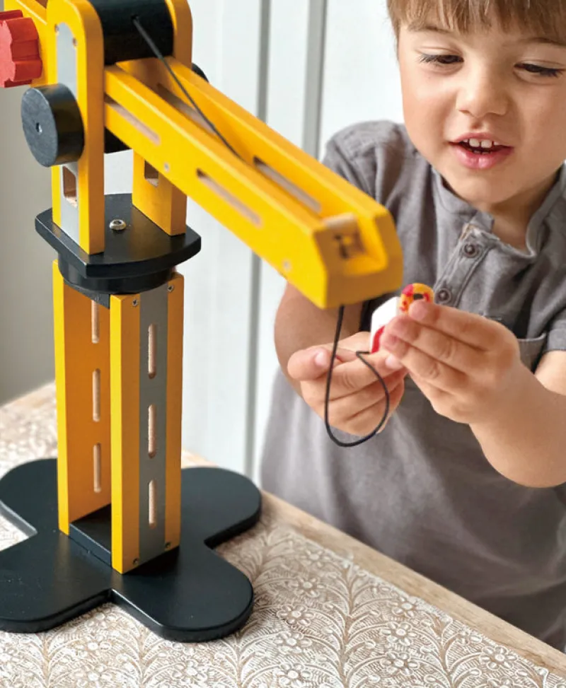 Mentari Wooden Vehicles|Vehicles / Cars / Trucks^Big Yellow Crane