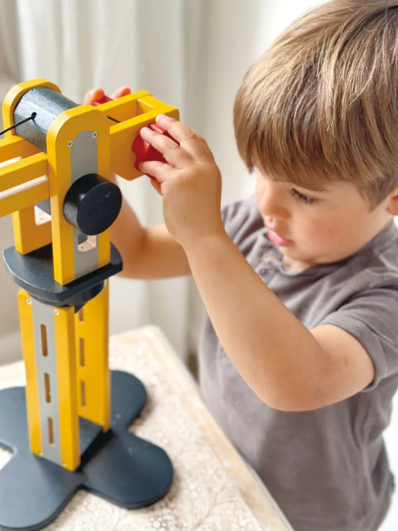Mentari Wooden Vehicles|Vehicles / Cars / Trucks^Big Yellow Crane