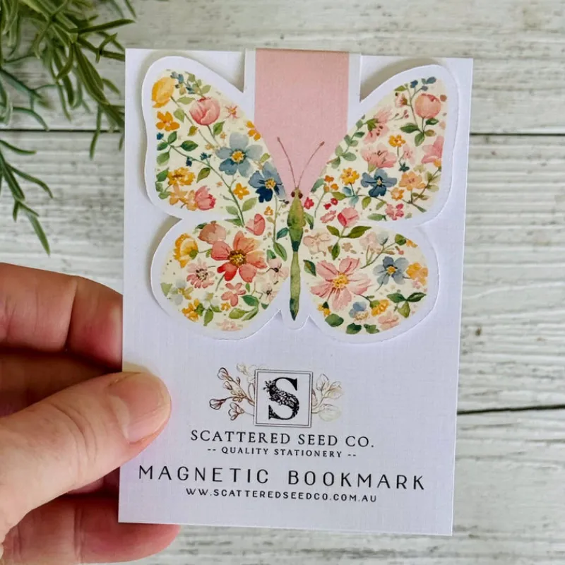 Scattered Seed Co Teenager|Age 11 & 12^Bookmark | Magnetic | Pastel Butterfly