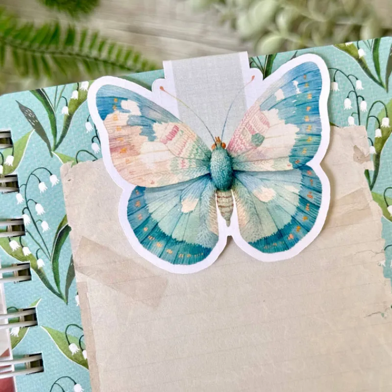 Scattered Seed Co Teenager|Age 11 & 12^Bookmark | Magnetic | Teal butterfly
