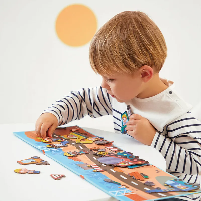 Janod Age 5 & 6|Age 4^Building Site Magnetic Story
