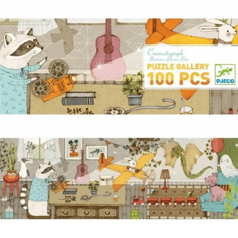 Djeco Jigsaws / Puzzles|Age 7 & 8^Cinematograph Gallery Puzzle + Poster (100 Piece)