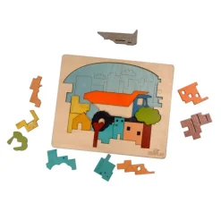 Ekoplay Wooden Puzzles|Age 5 & 6^City Construction Layer Puzzle