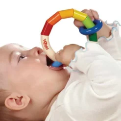 Haba Rattles / Clutching|Age 1^Clutching Kringelringel