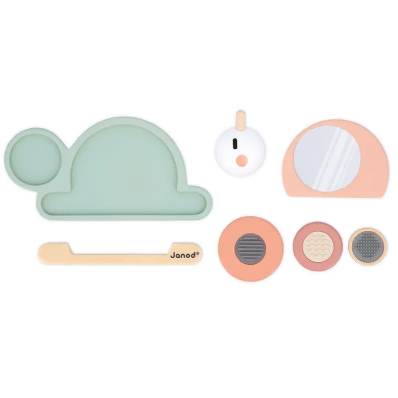 Janod Wooden Puzzles|Early Learning^Cocoon Stacking Sensory Snail