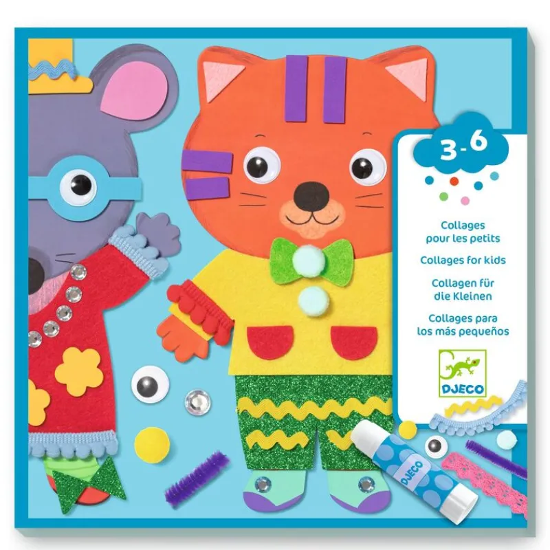 Djeco Art / Craft|Age 4^Collage Kit - Little Sweethearts