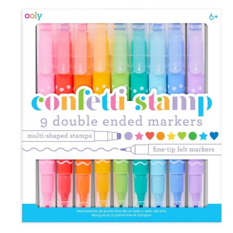Ooly Stationery|Art / Craft^Confetti Stamp Double Ended Markers
