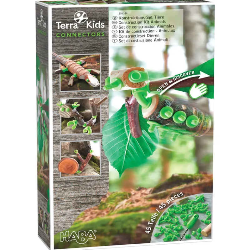 Haba -Terra Kids Stem Toys|Nature / Exploration^Connector Animals (45 piece)