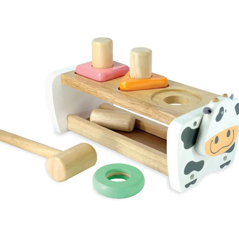 I'm Toy Early Learning|Hammer / Lace^Cow Hammer Bench | Shape Sorter
