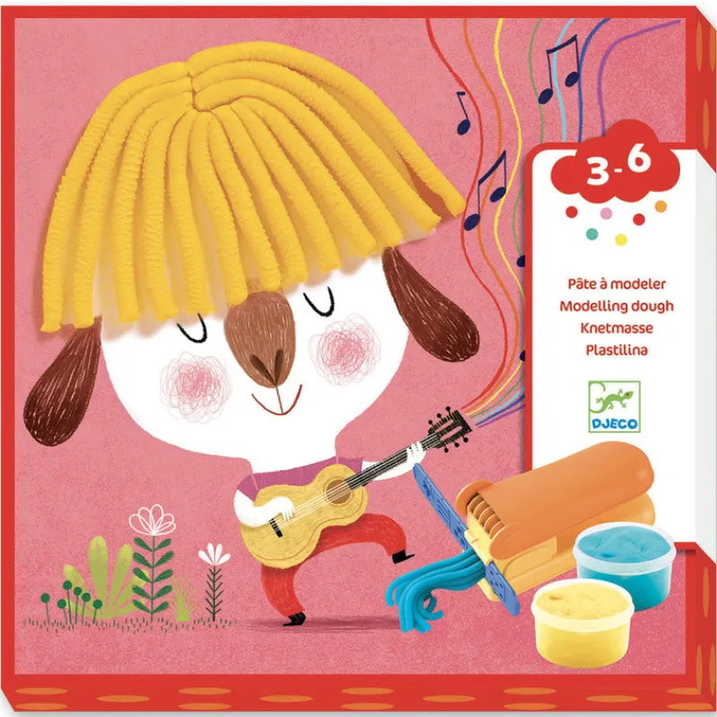 Djeco Early Learning|Sensory Play^Curls And Straight Hair Modelling Dough
