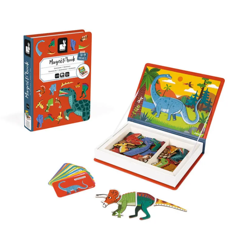 Janod Games|Age 5 & 6^Dinosaurs Magnetibook