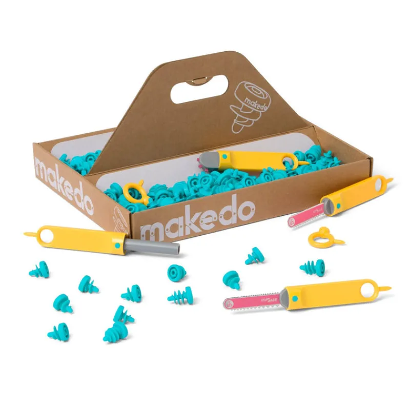 Makedo Stem Toys|Construction^DISCOVER | Cardboard Construction Toolkit (126 pc)