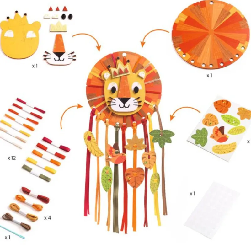 Djeco Art / Craft|Age 7 & 8^DIY Little Lion Dreamcatcher