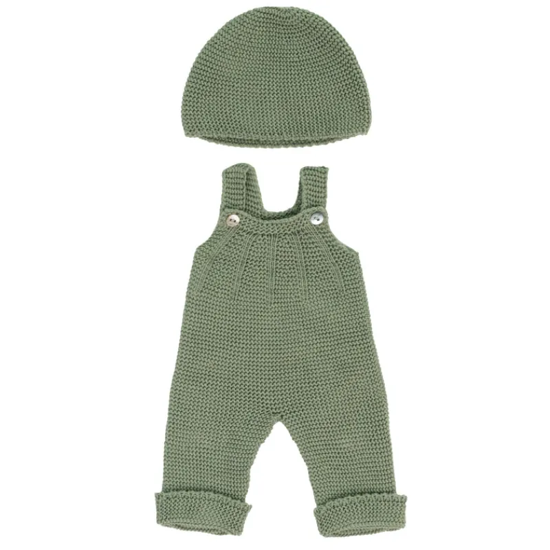 Miniland Dolls Dolls|Dolls^Dolls Knitted Overalls + Cap | 38cm dolls