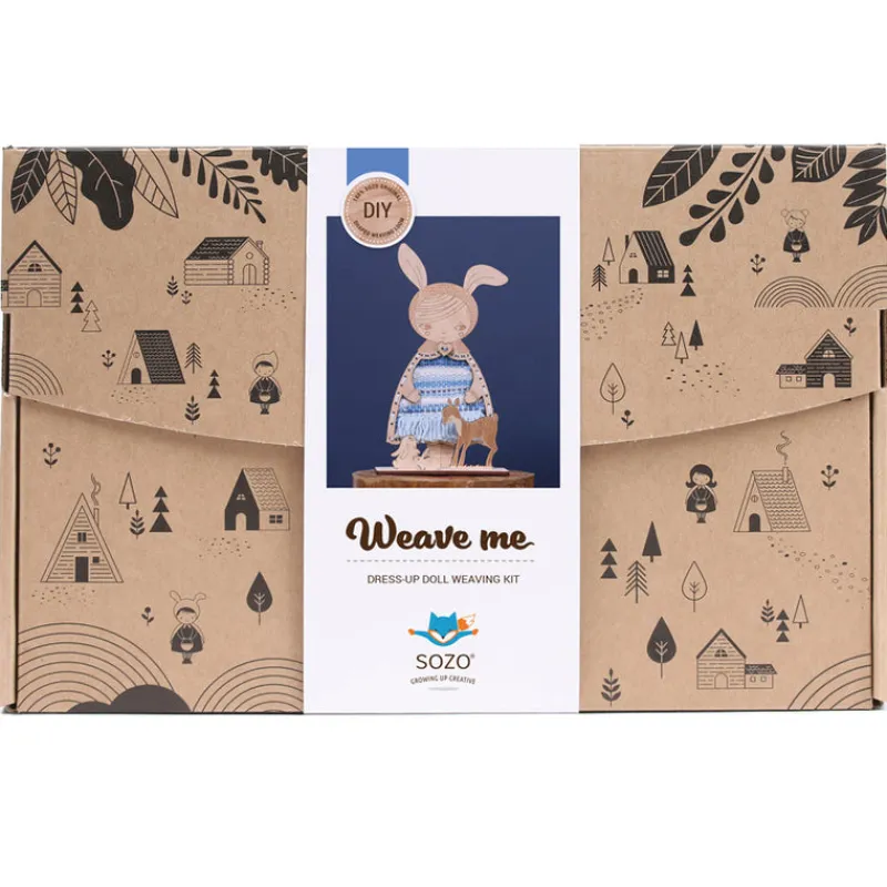 Sozo Stem Toys|Hammer / Lace^Dress-Up Doll Weaving Kit - Bunny