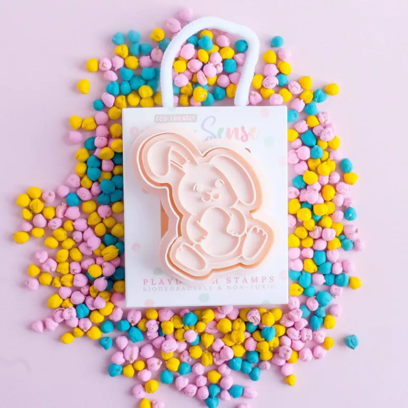 Play Sense Age 7 & 8|Age 5 & 6^Eco Playdough Stamp | Bunny