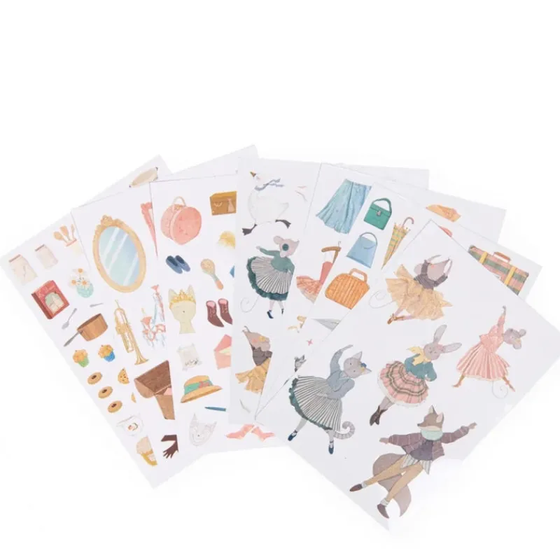 Moulin Roty Stickers / Transfers|Age 7 & 8^Ecole de Danse Colouring Book with Stickers