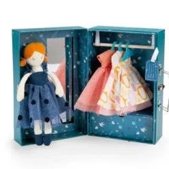 Moulin Roty Role Play|Dolls^Evening Dresses Suitcase + Doll