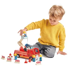 Tender Leaf Toys Wooden Vehicles|Vehicles / Cars / Trucks^Fire Engine Playset