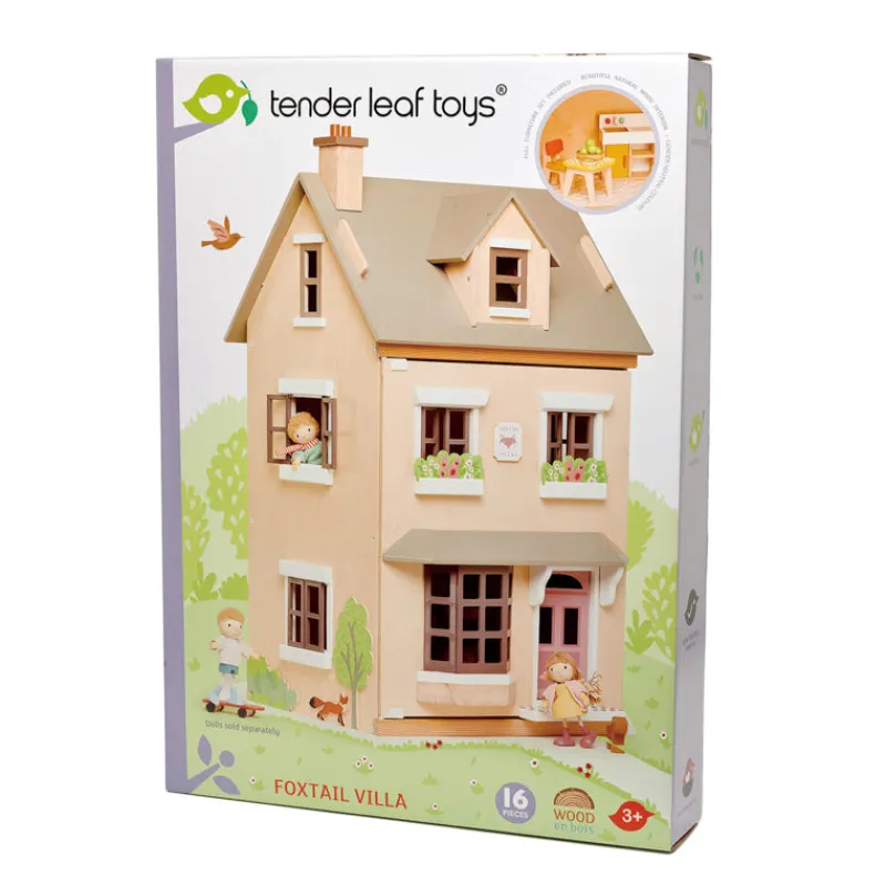 Tender Leaf Toys Small World Play|Age 5 & 6^Foxtail Villa Doll House (Furnished)