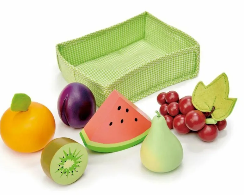 Tender Leaf Toys Play Food|Role Play^Fruit With Fabric Crate