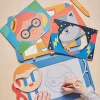 Petit Collage Art / Craft|Age 5 & 6^Funny Faces Magic Sketch