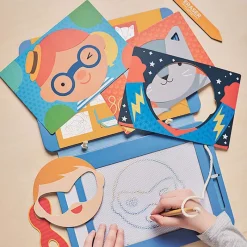 Petit Collage Art / Craft|Age 5 & 6^Funny Faces Magic Sketch