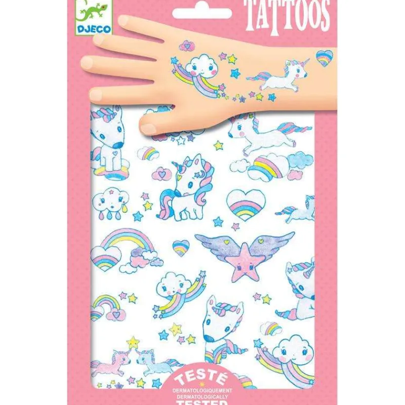 Djeco Stickers / Transfers|Age 7 & 8^Glitter Unicorn Tattoos