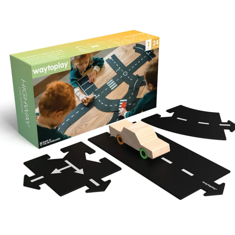 Waytoplay Waytoplay Track Sets|Wooden Vehicles^Highway Car Edition