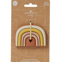 Nordic Kids Rattles / Clutching|Age 1^Juni Silicone Rainbow Teether - Earth