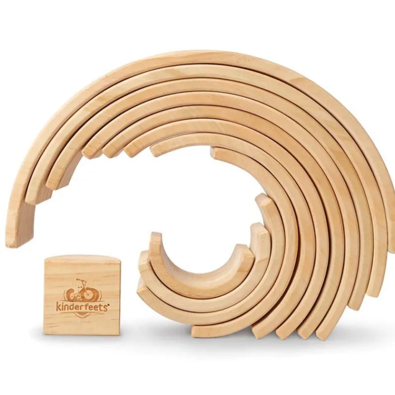Kinderfeets Wooden Blocks|Early Learning^Large Arches Natural Wood