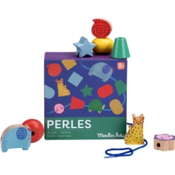 Moulin Roty Early Learning|Hammer / Lace^Les Toupitis Wooden Lacing beds