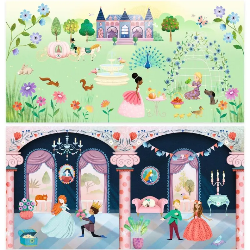 Djeco Stickers / Transfers^Life in the Castle (Reposition-able Sticker Activity)
