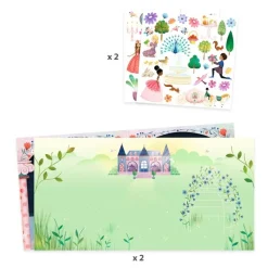 Djeco Stickers / Transfers^Life in the Castle (Reposition-able Sticker Activity)