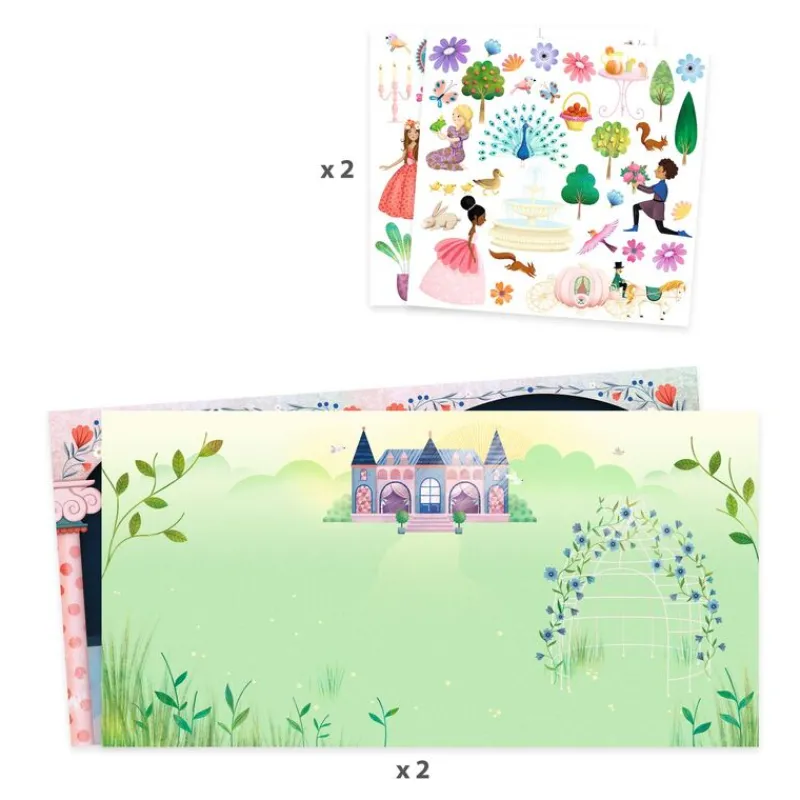 Djeco Stickers / Transfers^Life in the Castle (Reposition-able Sticker Activity)