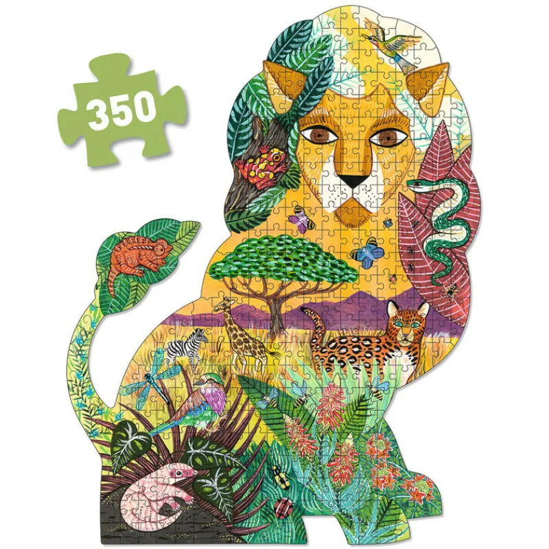 Djeco Jigsaws / Puzzles|Age 9 & 10^Lion Shaped Art Puzzle (350 pc)