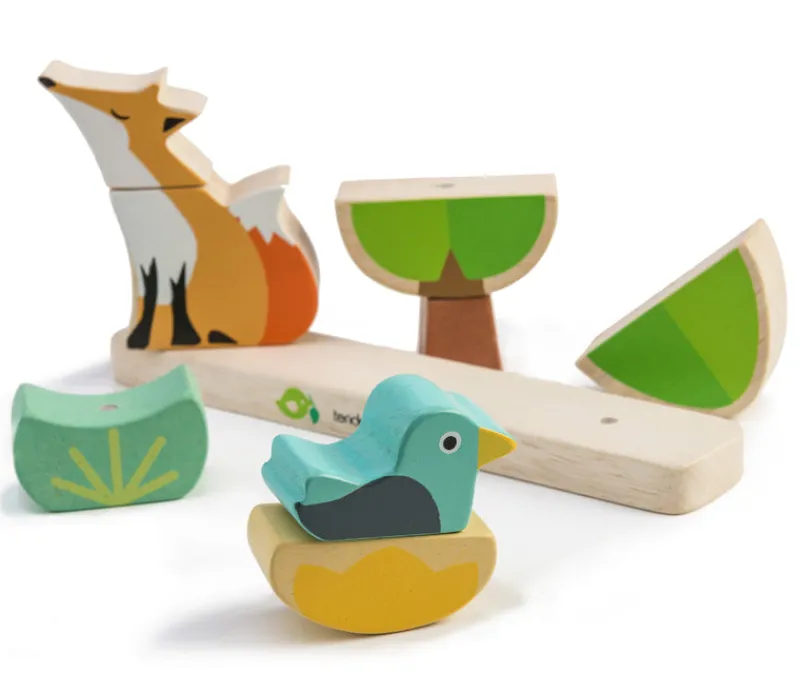 Tender Leaf Toys Wooden Puzzles|Early Learning^Magnetic Foxy Stacker Puzzle