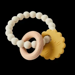 Nordic Kids Rattles / Clutching|Age 1^Mika Silicone & Wood Teether - Lion