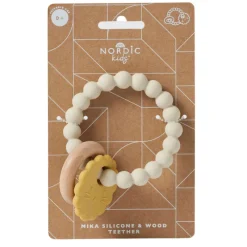 Nordic Kids Rattles / Clutching|Age 1^Mika Silicone & Wood Teether - Lion