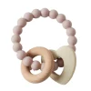 Nordic Kids Rattles / Clutching|Age 1^Mika Silicone & Wood Teether - Heart