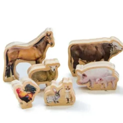 Freckled Frog Small World Play|Age 4^My Wooden Farm Animals Set